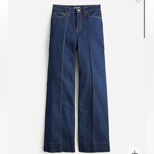 Pintuck denim trouser in Rinse wash